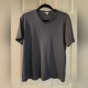 Calvin Klein Men's Gray V-Neck T-Shirt Size Medium